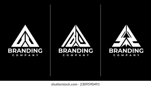 Geometric line lowercase letter B D BD logo design. Modern initial BD logo brand.