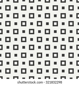 Geometric line monochrome abstract hipster seamless pattern with square, cube. Wrapping paper. Scrapbook paper. Tiling. Vector illustration. Background. Graphic texture for design, wallpaper. 