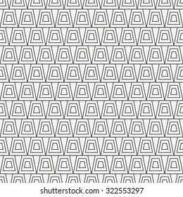 Geometric line monochrome abstract hipster seamless pattern with trapeze. Wrapping paper. Scrapbook paper. Tiling. Vector illustration. Background. Graphic texture for design, wallpaper. 