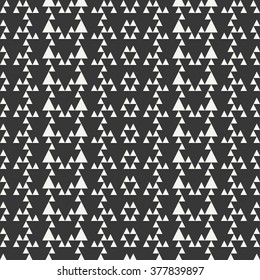 Geometric line monochrome abstract hipster seamless pattern with triangle. Wrapping paper. Scrapbook paper. Tiling. Vector illustration. Background. Graphic texture for design, wallpaper. 