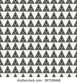 Geometric line monochrome abstract hipster seamless pattern with triangle. Wrapping paper. Scrapbook paper. Tiling. Vector illustration. Background. Graphic texture for your design, wallpaper. 