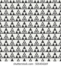 Geometric line monochrome abstract seamless pattern with triangle. Wrapping paper. Scrapbook paper. Tiling. Vector illustration. Background. Graphic texture for design, wallpaper.