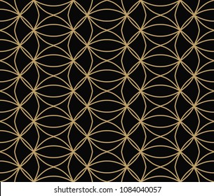 geometric line ornament seamless pattern, modern minimalist style pattern background