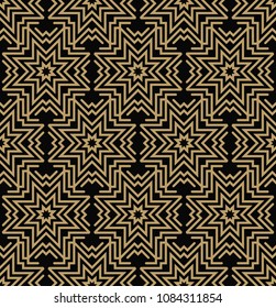 geometric line ornament seamless pattern, modern minimalist style pattern background