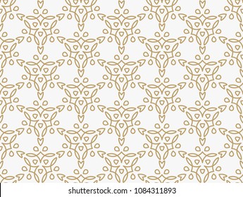 geometric line ornament seamless pattern, modern minimalist style pattern background