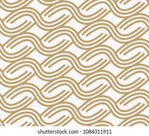 geometric line ornament seamless pattern, modern minimalist style pattern background