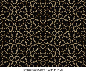 geometric line ornament seamless pattern, modern minimalist style pattern background