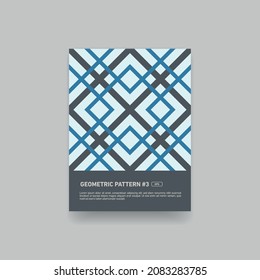 Geometric line pattern background. Poster, book, cover template design. Pop art, Bauhaus, diagonal lines and square art or Swiss pattern background. - Vector