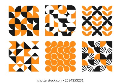 geometric line pattern print poster background, bauhaus shapes pattern,Monochrome bauhaus neo brutalism abstract backgrounds, modern geometry liquid dots, trendy design for card, invitation, wallpaper