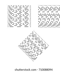 Geometric line pattern set. Parallel streep black diagonal lines patterns