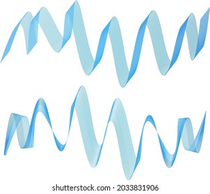 Geometric line pattern wave gradient bright colors, art curve shape