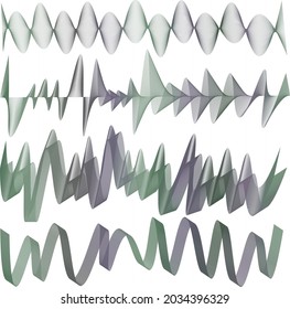 Geometric line pattern wave gradient bright colors, art curve shape background