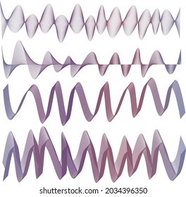 Geometric line pattern wave gradient bright colors, art curve shape background