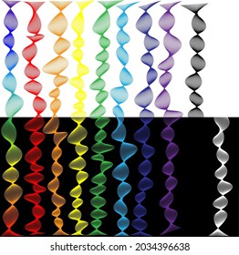 Geometric line pattern wave gradient bright colors, art curve shape background