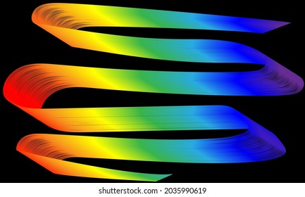 Geometric line pattern wave gradient vibrant colors art curve shape trendy background