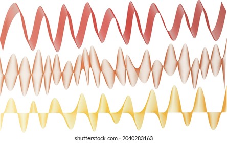 Geometric line pattern wave gradient vibrant colors art curve shape trendy background