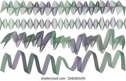 Geometric line pattern wave gradient vibrant colors art curve shape trendy background