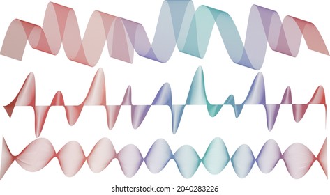 Geometric line pattern wave gradient vibrant colors art curve shape trendy background