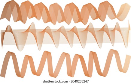 Geometric line pattern wave gradient vibrant colors art curve shape trendy background