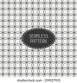 Geometric line seamless pattern with circle, round. Paper for scrapbook. Tiling. Beautiful vector illustration. Background. Stylish graphic texture  for your design.