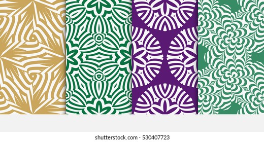 geometric line, shape. pattern set. Seamless Vector illustration. for interior design, wallpaper, page fill