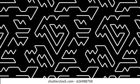 Geometric line shapes patterns. Hipster fashion 80-90s. Abstract  textures. White on black. Triangle. Geometric style for printing, website, fabric, poster, cards.