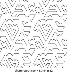 Geometric line shapes seamless patterns. Hipster fashion 80-90s. Abstract  textures. Black and white. Triangle. Geometric style for printing, website, fabric, poster, cards.