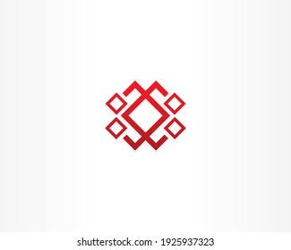 Logo-Design-Konzept für geometrische Linien und quadratische Formen