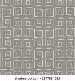 Geometric Line Square Spiral Maze Pattern