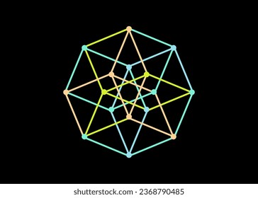  geometric line vector logo design