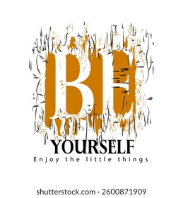 geometric line yellow be yourself slogan pattern abstract background texture art brand print
