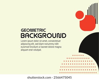 Geometric Linear background design. Bauhaus modern design. Template concept design. Vector illustrations.