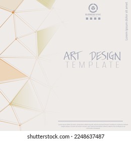 Geometric linear composition. Template for modern posters, posters, covers, postcards, business cards. Minimalist style for creative ideas and creative design