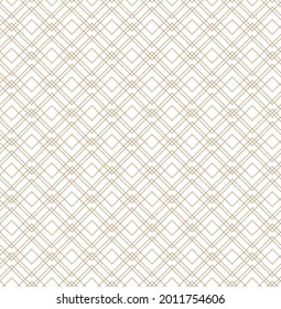 Geometric linear pattern in brown color on a white background. Modern vector illustration for wallpaper, flyers, covers, banners, minimalistic ornament, background.
