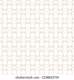Geometric linear pattern, golden lines on a white background, interesting rounded lines and patterns