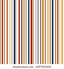 Geometric linear shape repeating pattern. Retro texture. Abstract colorfull seamless background for print.