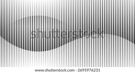 Geometric lines abstract background, black and white lines, vertical, straight and waves lines for wallpaper, print, overlay, cover, banner and poster.