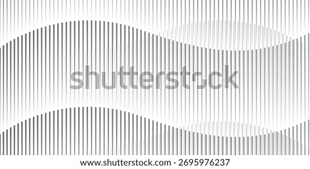 Geometric lines abstract background, black and white lines, vertical, straight and waves lines for wallpaper, print, overlay, cover, banner and poster.