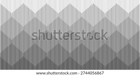 Geometric lines abstract background, black and white lines, vertical, straight and waves lines for wallpaper, print, overlay, cover, banner and poster.