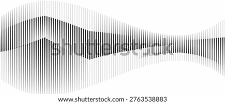 Geometric lines abstract background, black and white lines, vertical, straight and waves lines for wallpaper, print, overlay, cover, banner and poster.vector eps 10    