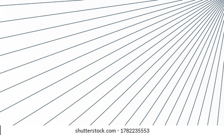 Geometric Lines Background. Blue Linear Sunburst Rays Line Style. Flat Vector Illustration Design Template Element