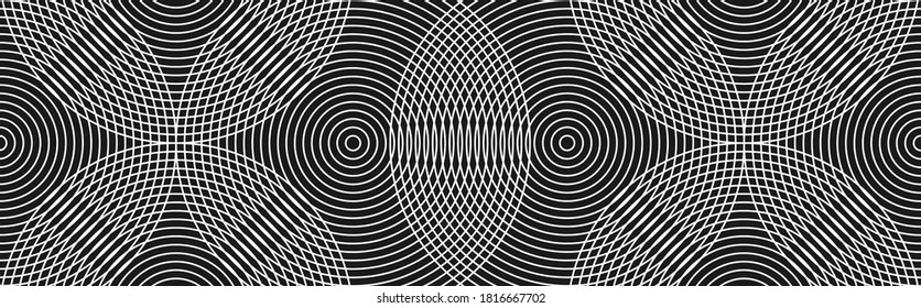 Geometric lines background seamless pattern. Vector illustration