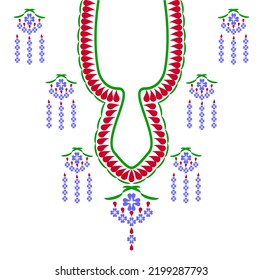 Geometric lines in blue and red green on background.