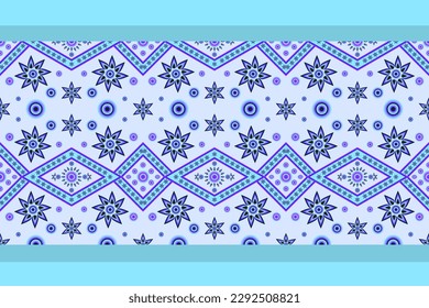 Líneas geométricas en azul y blanco sobre un fondo blanco.