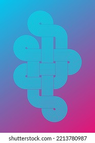 Geometric lines design, gradient illustration for wall decoration, social media, banner, postcard, cover, background 