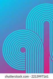 Geometric lines design, gradient illustration for wall decoration, social media, banner, postcard, cover, background 