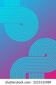 Geometric lines design, gradient illustration for wall decoration, social media, banner, postcard, cover, background 