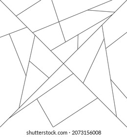 Geometric lines design vector illustration black hand made 