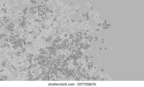 Geometric lines and dots. Line pattern. Modern cube background. Cell abstraction. Connection vector illustration for print and web design. Network black pattern. Organic concept.
