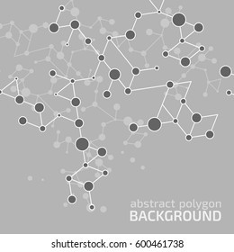 Geometric lines and dots. Line pattern. Modern cube background. Cell abstraction. Connection vector illustration for print and web design. Network black pattern. Organic concept.